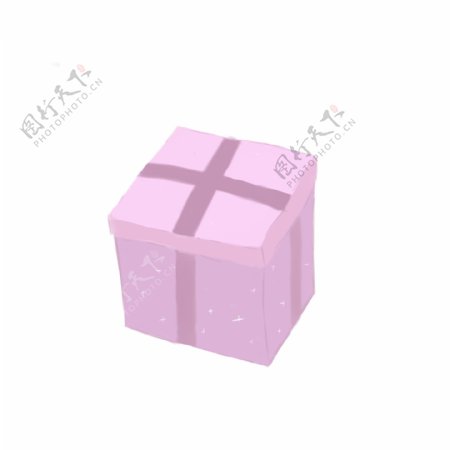 紫色的生日礼物盒