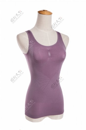 女性紧身塑身衣粉紫色