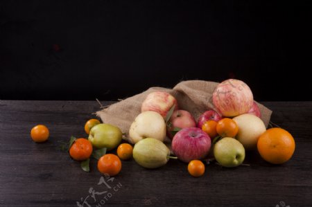 摄影图各种新鲜水果苹果等实物图