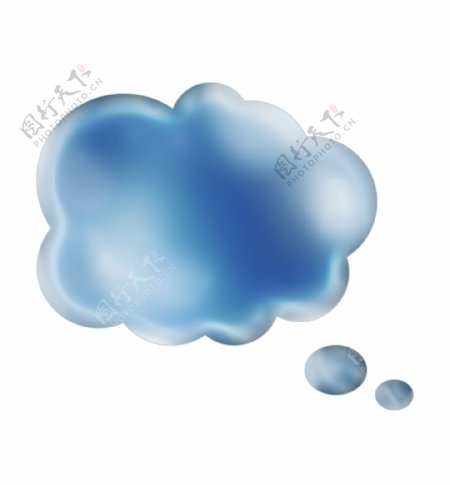 蓝色水滴立体对话框