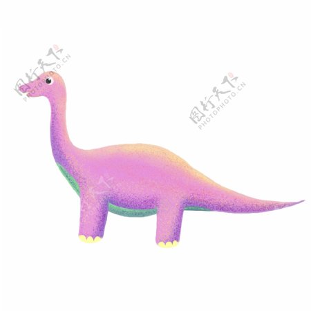 紫色玩具恐龙插画