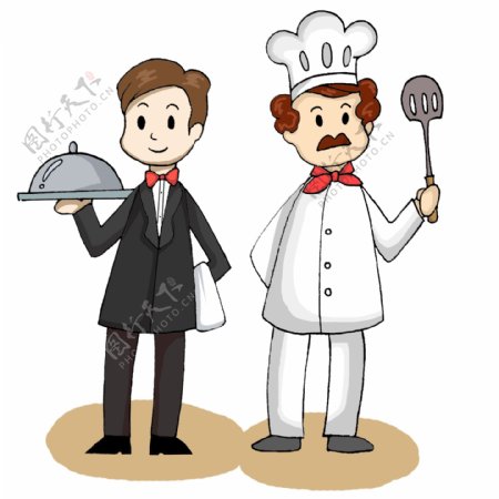 工作场景职业身份卡通插画厨师