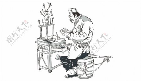 捏糖人传统文化手工艺民俗