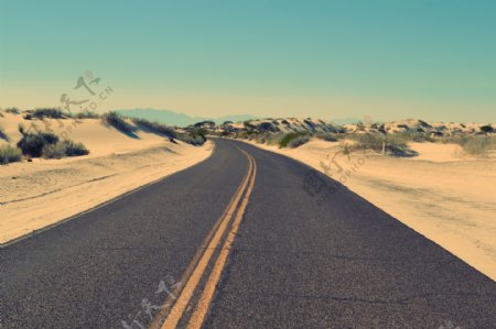 沙漠公路背景图