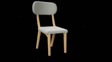 C4D布艺木质椅子