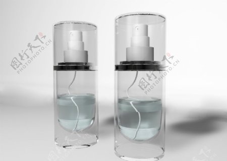 透明化妆品瓶设计