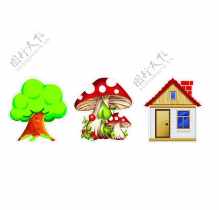 树蘑菇房子