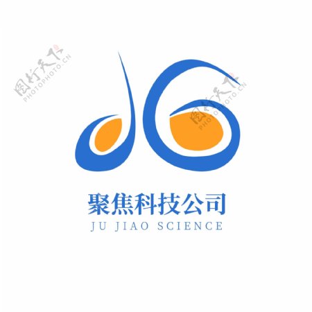 简约聚焦科技网络公司IT商务logo设计