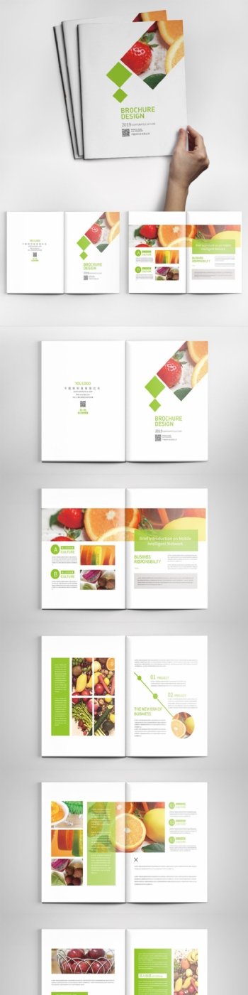 绿色水果画册设计