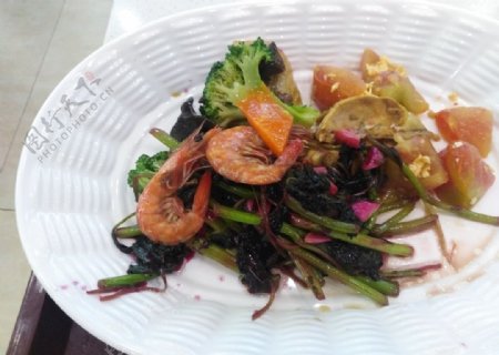家常菜称菜龙虾紫薯叶