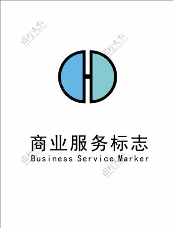 商业logoH字母标志