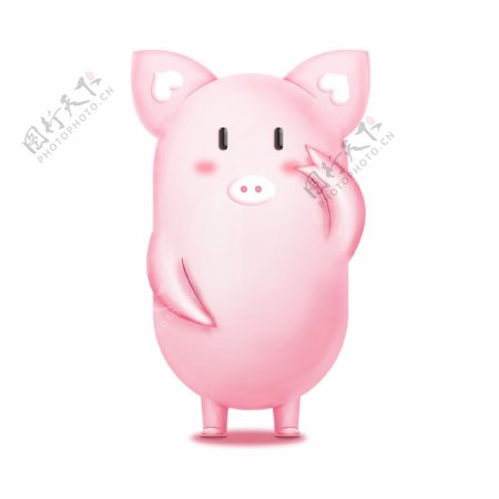 粉红色猪元素素材