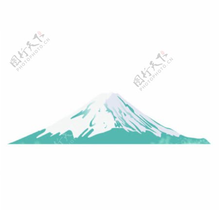 高清矢量图扁平日本富士山