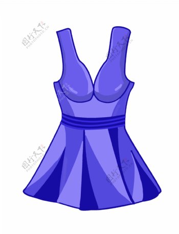 蓝色裙子装饰