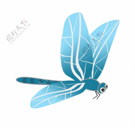 蓝色蜻蜓装饰