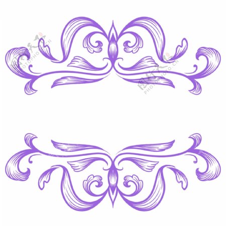 紫色的边框装饰插画