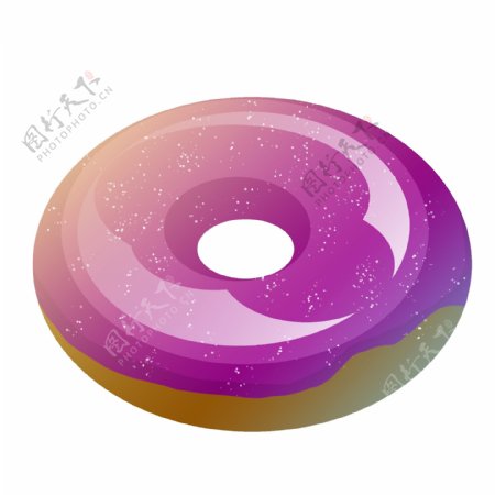 夏日紫色甜甜圈