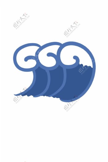 夏季蓝色海浪PNG