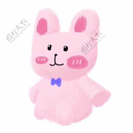 儿童节礼物粉色小兔子