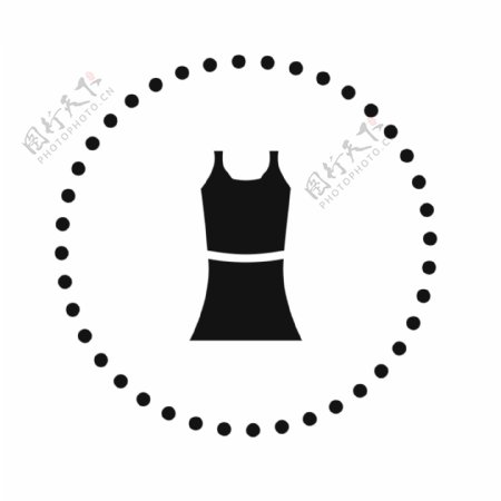黑色连衣裙图标