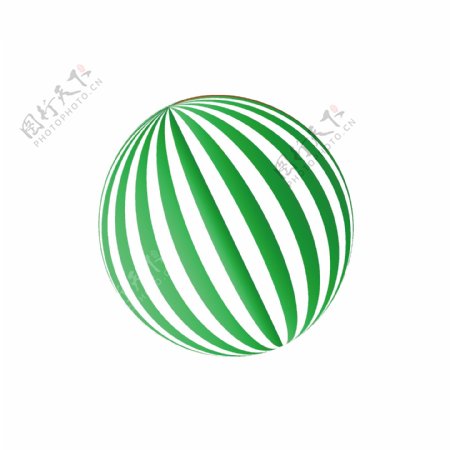 绿色条纹玩具球