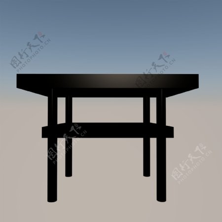 黑色桌子