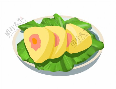 美食端午节粽子插画