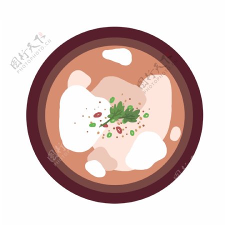 豆腐脑的小吃插画