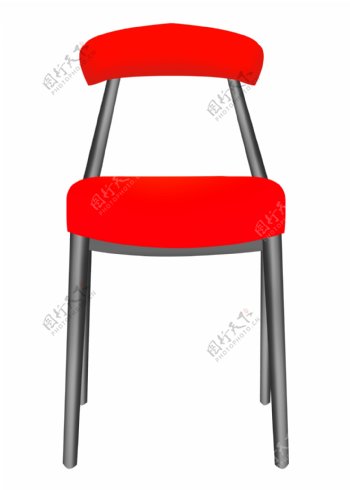 红色的家具椅子插画