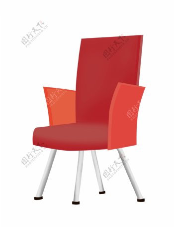 创意红色椅子插图