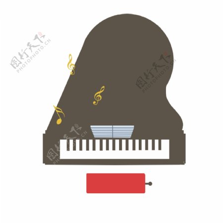 一架黑色钢琴乐器