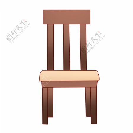 一把实木靠背椅子
