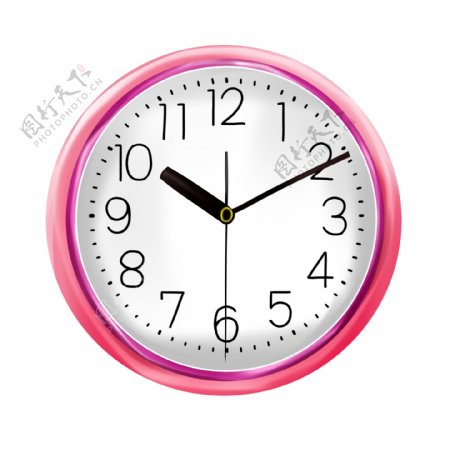 粉色边框钟表插图
