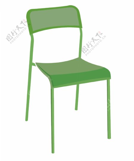 绿色高档靠背椅插画