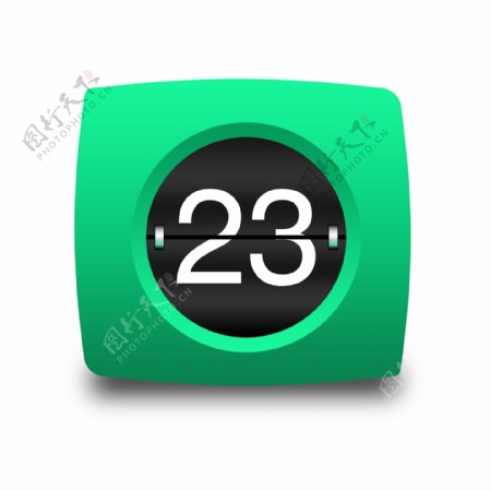 绿色市场日历图标logo图案icon