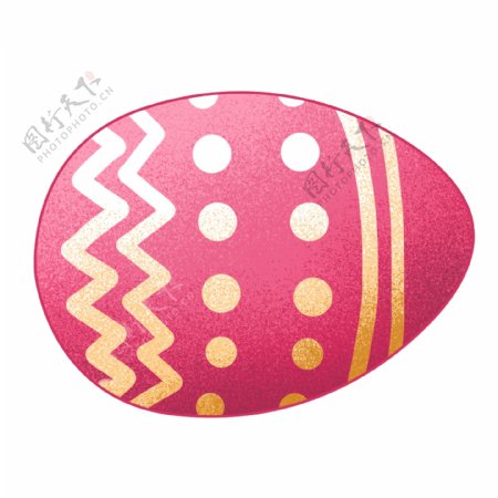 粉红色复活节彩蛋png元素