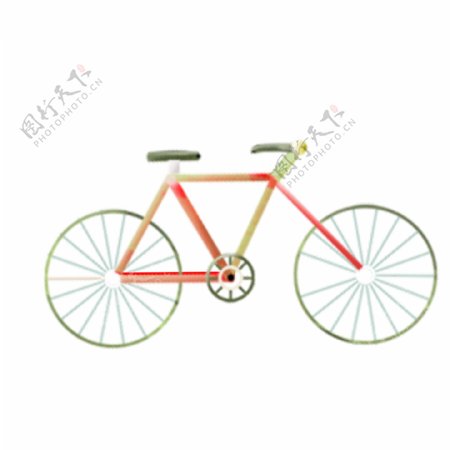 简约卡通自行车图案