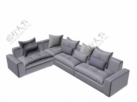 现代商务沙发简约沙发3d模型