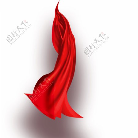 红色的丝绸布免抠图