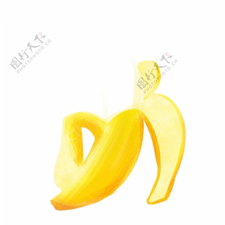 卡通剥皮香蕉