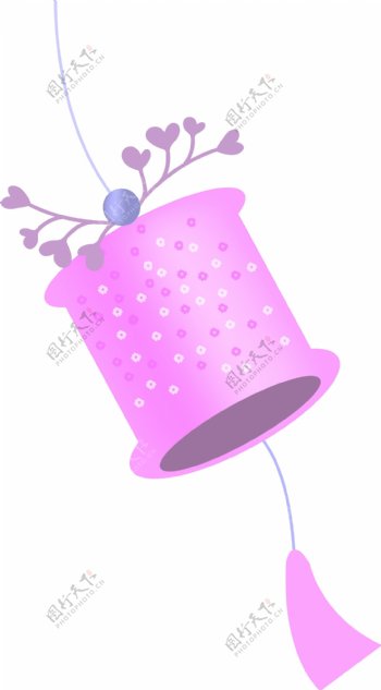 紫色风铃装饰