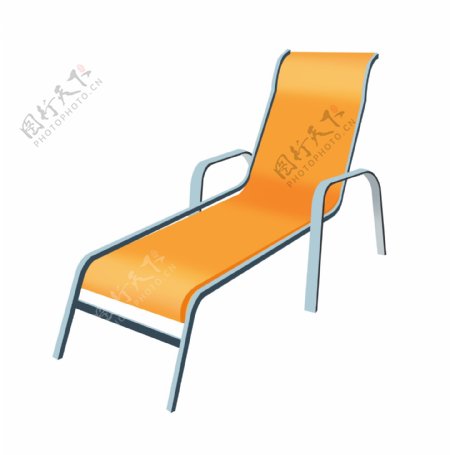 橙色舒适躺椅
