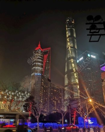 上海三大高楼夜景