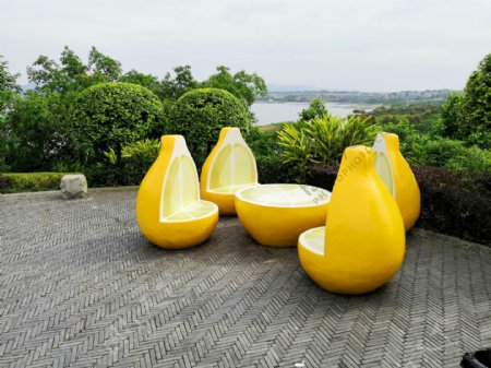 创意柠檬景观座椅