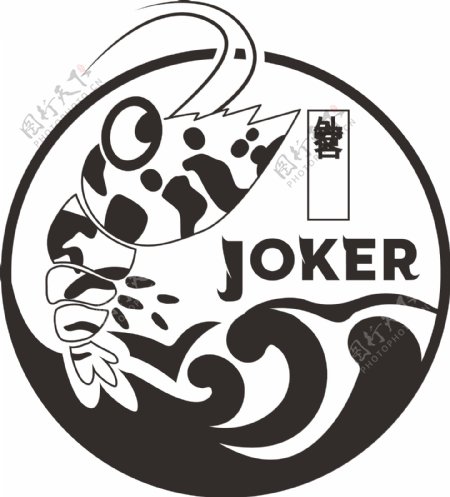 Joker外交官观赏虾创意LOGO设计