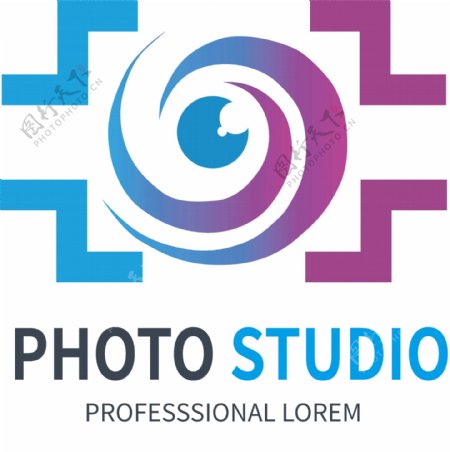时尚几何摄影相机logo