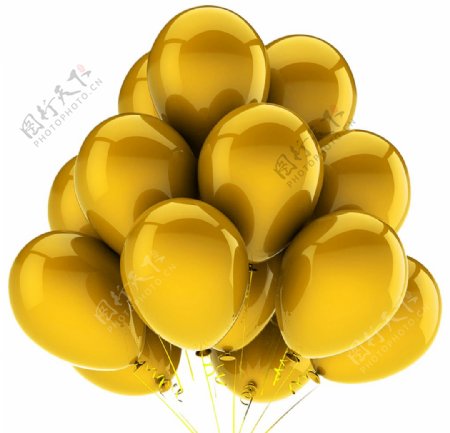 金色节日气球