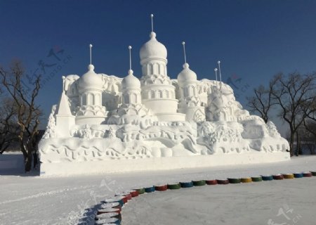 雪雕艺术节作品俄罗斯建筑