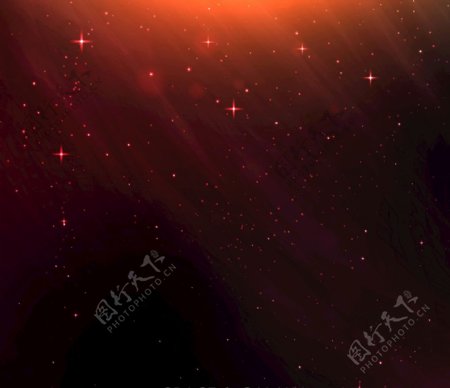 红光的星系背景
