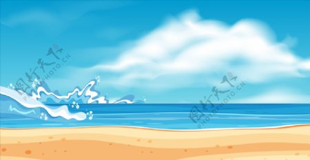 海滩插画